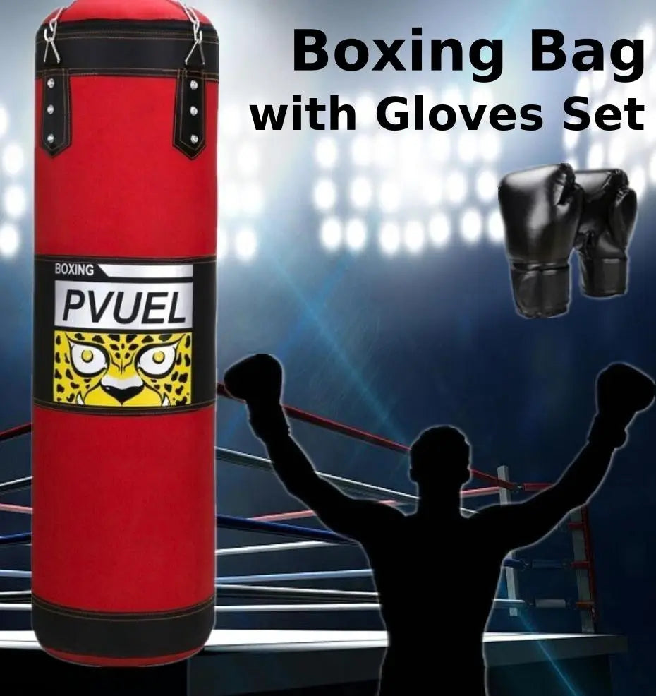 Adults Kids Punching Bag Oxford Heavy Boxing Bag Set with Boxing Gloves ,Chains Suitable for MMA Karate Kickboxing Boxing Workout GYM Thai Bag - Unfilled