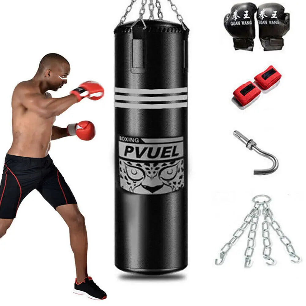 Adults Kids Punching Bag Oxford Heavy Boxing Bag Set with Boxing Gloves ,Chains Suitable for MMA Karate Kickboxing Boxing Workout GYM Thai Bag - Unfilled