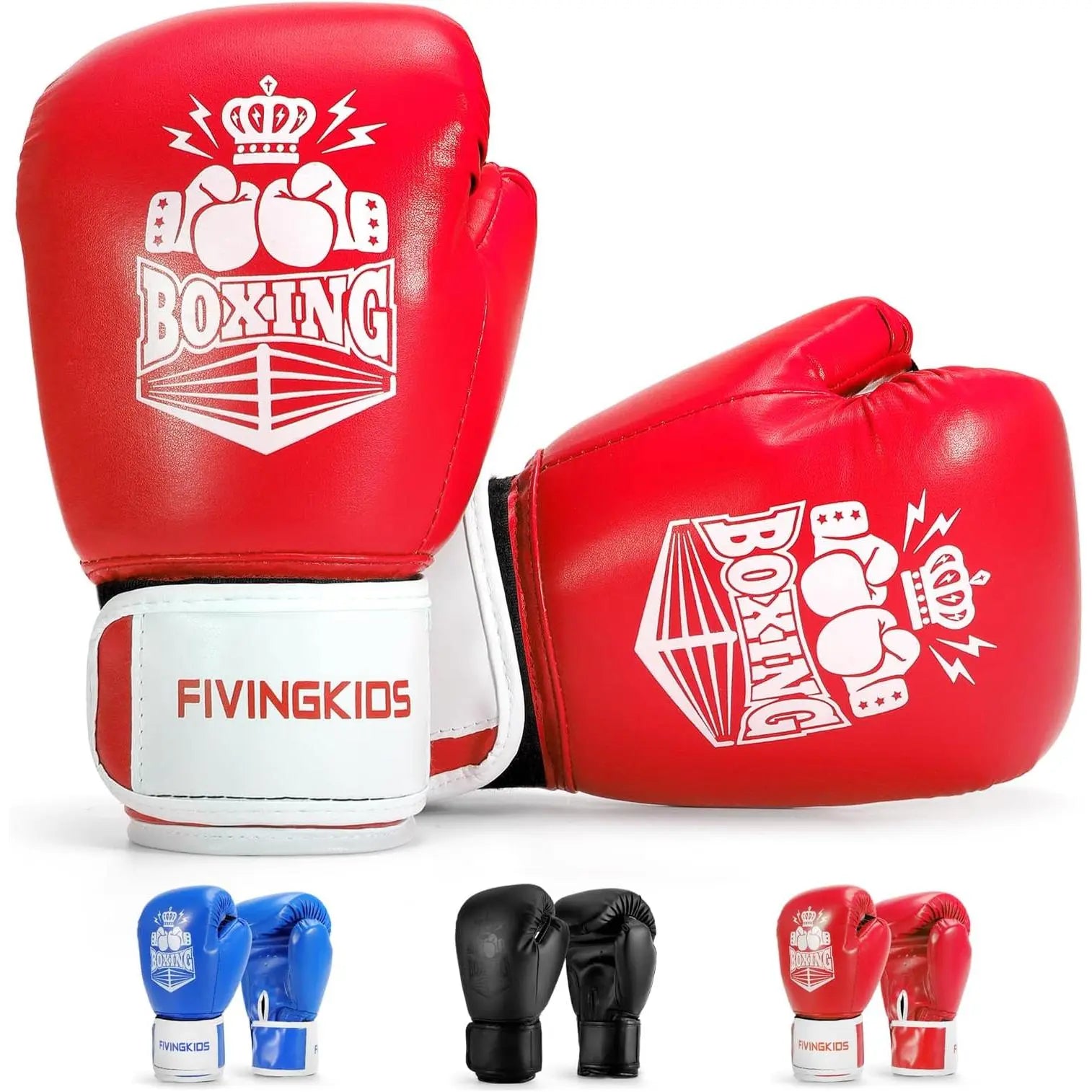 FIVING Boxing Gloves for Boys and Girls,Youth Boxing Gloves for 3-15, Sparring Boxing Gloves for Punching Bag, Kickboxing, Muay Thai, MMA