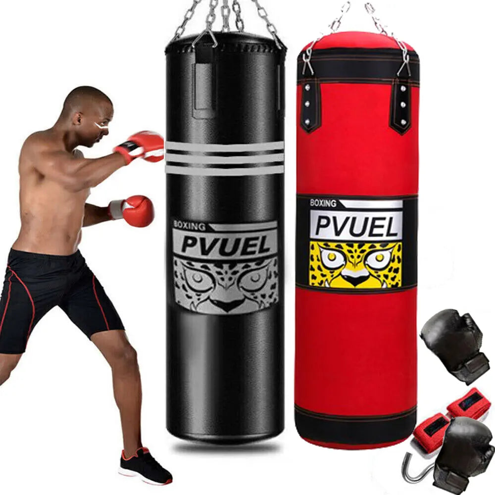 Adults Kids Punching Bag Oxford Heavy Boxing Bag Set with Boxing Gloves ,Chains Suitable for MMA Karate Kickboxing Boxing Workout GYM Thai Bag - Unfilled