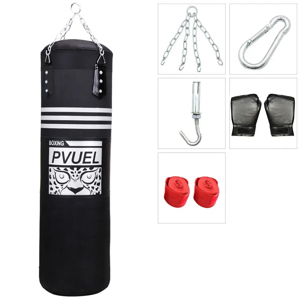 Adults Kids Punching Bag Oxford Heavy Boxing Bag Set with Boxing Gloves ,Chains Suitable for MMA Karate Kickboxing Boxing Workout GYM Thai Bag - Unfilled